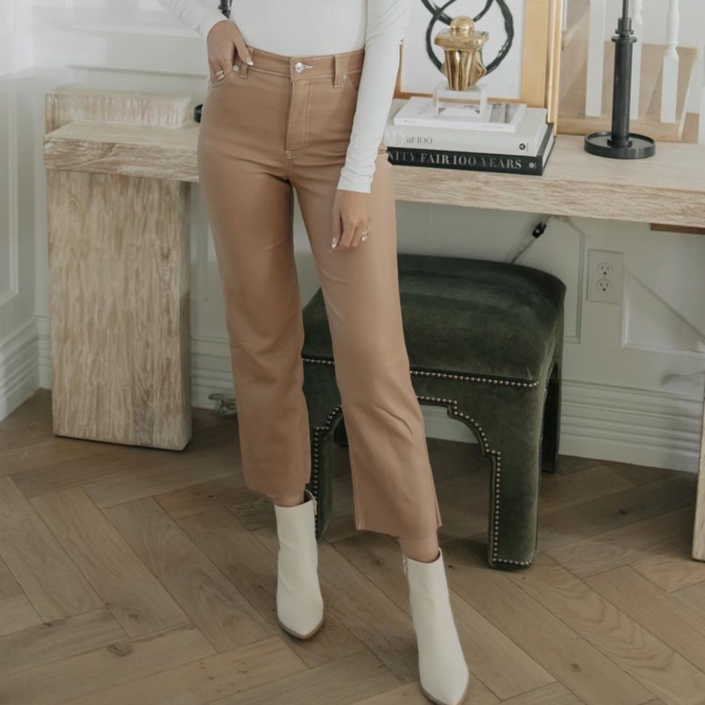 Brown/ tan leather pant
